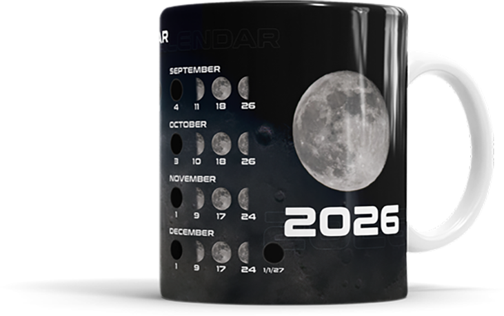 Moon phases custom mug