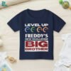 Personalized Level Up Big Brother kids t-shirt in navy blue