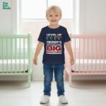 Level Up Big Brother T-Shirt | Personalized Kids Gamer Tee – New Baby Announcement Gift