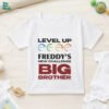 Personalized Level Up Big Brother kids t-shirt in white